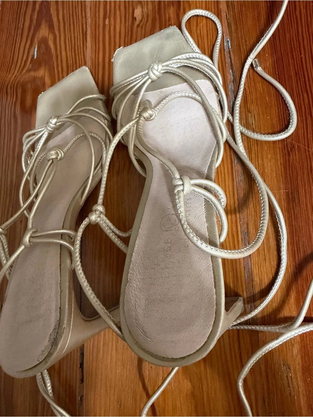 Chinese Laundry Yita Gold Strappy Heels